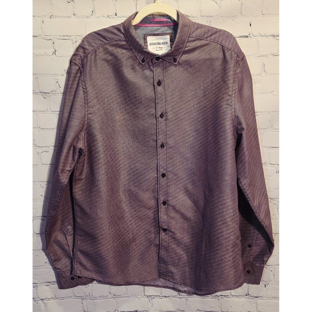 International Report Sz XL Mens Casual Button Down Long Sleeve Patterned